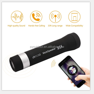 Chất lượng cao mini đa chức năng không thấm nước IPX5 LED Torch đèn pin không dây loa stereo với microphone âm nhạc - Product Image 6
