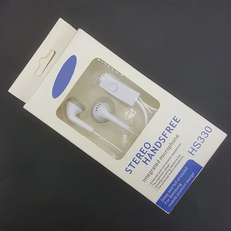 stereo earbuds for s5830 earphone with packaging box HS330 integrated microphone YS headset