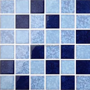 Mosaico de azulejos de porcelana para piscina, venta directa de fábrica