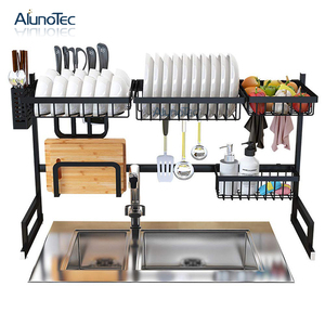 Cuisine Gain de place Porte-ustensiles <span class=keywords><strong>Étagère</strong></span> D'épicerie Plat Séchage Grille <span class=keywords><strong>Sur</strong></span> Évier - Product Image 1