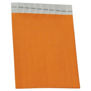 Pulseras con identificación de código de barras impresas tyvek, color naranja, desechables, proveedor de oro, para fiesta - Product Image 6