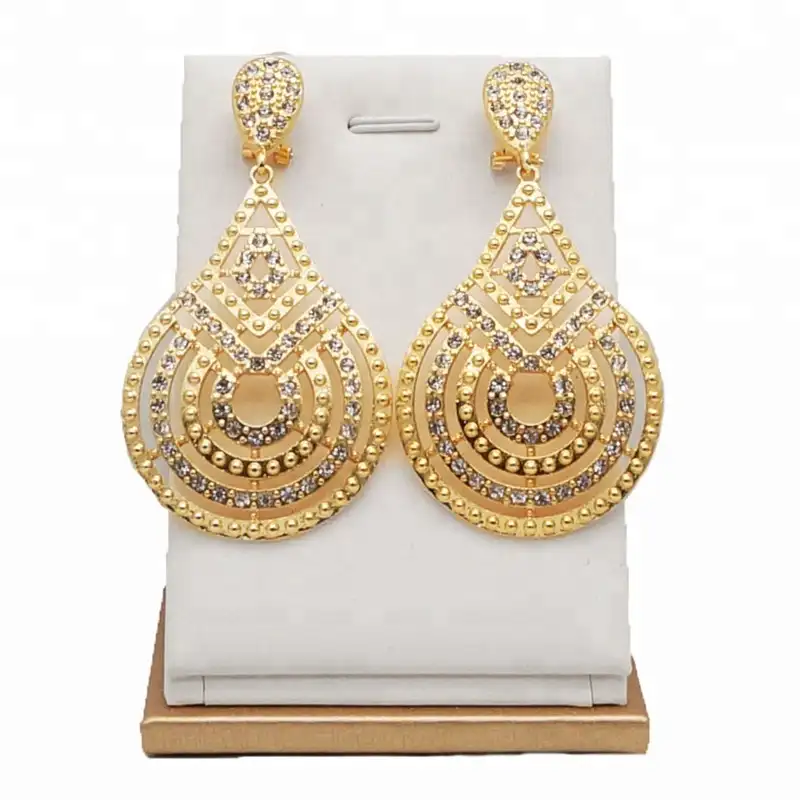 E154 Anting Emas Berlian Dubai, Set Perhiasan