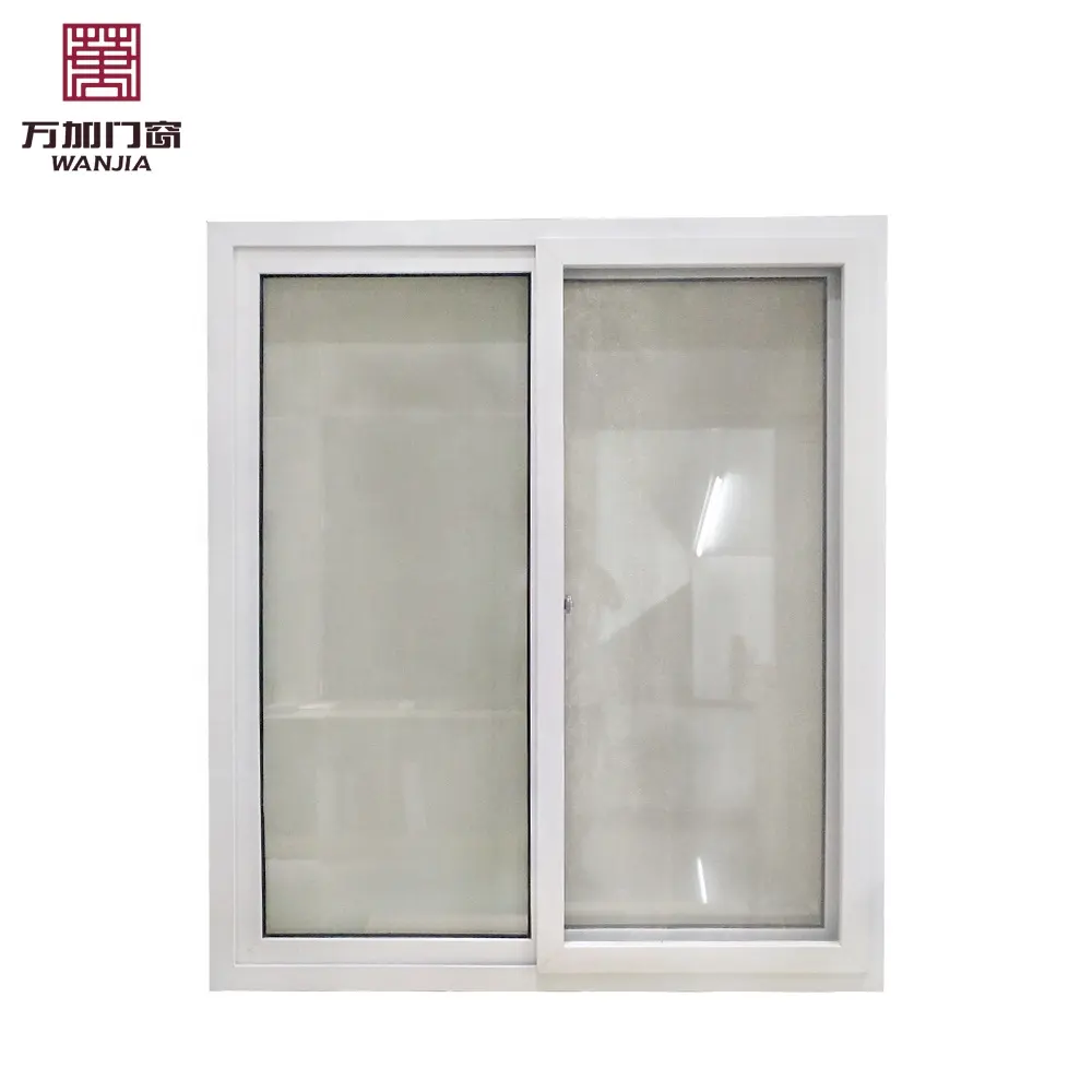 Ventanas deslizantes de Material UPVC, doble acristalamiento de ventana de PVC