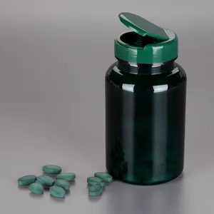 绿色宠物塑料瓶空生姜塑料瓶罐225毫升药物胶囊补充剂