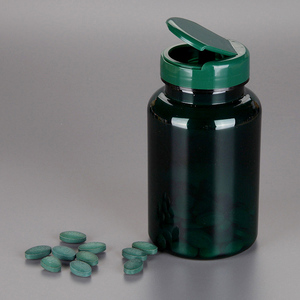 Botella de plástico vacía para mascotas, tarro de plástico de jengibre, 225ml, suplementos de cápsula para drogas, color verde - Product Image 1