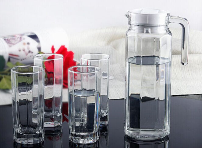 Glass Pitcher with Lid and Drinking Glasses SetPopular