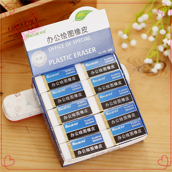 Рекламный модный ластик для школы и офиса, резиновый ластик, Прямоугольный Белый ластик 049