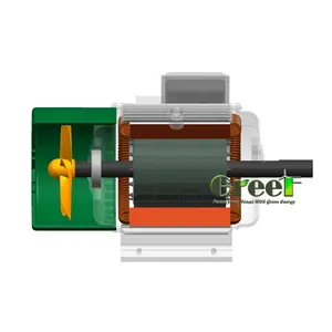 Generator Tenaga Angin 200KW 150Rpm, Alternator Magnet Permanen Rpm Rendah, Turbin Angin Cina