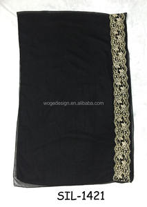 ผ้าคลุมศีรษะแฟชั่นใหม่ทันสมัยสำหรับผู้หญิงคาทอลิก อาหรับ มุสลิม ผ้าชีฟองปักลายลูกไม้ดอกไม้ ประดับด้วยหิน - Product Image 5