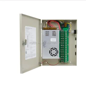 CCTV 18 Channel Output 12V DC 30A Auto Reset Fuse CCTV Distributed Power Supply Box for Security Camera