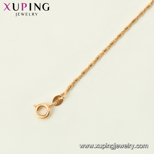 <span class=keywords><strong>Xuping</strong></span>-collar de una cadena de estilo sencillo, chapado en oro, <span class=keywords><strong>material</strong></span> de aleación ambiental para hacer, 45165 - Product Image 3