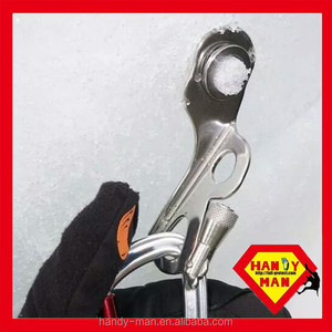 Tornillo para Hielo de Acero Inoxidable IS-1010 con Geometría de Dientes Avanzada, Clip Doble, Mango de 12/17/22 cm para Escalada en Hielo y Montañismo - Product Image 2