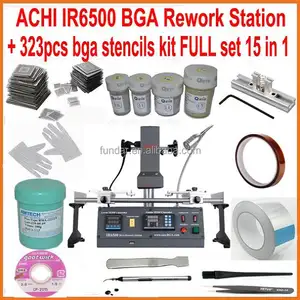 Originele ACHI IR6500 BGA rework station met volledige set bga Reballing kit 323 stks bga stencils voor laptop xbox360 ps3 WII Reparatie