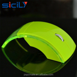 LED mới nhất Ánh Sáng Trong Suốt Gấp Chuột Không Dây 2.4 Gam Mini Chuột Máy Tính Quang Học - Product Image 2