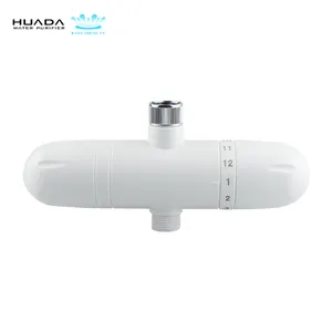 Universal Chrome Shower Filter Cartridge with Activated Carbon and ABS Plastic Manual Filtration for Household Use