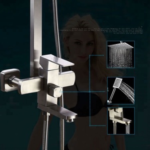 UPC di alta qualità piazza colonna <span class=keywords><strong>doccia</strong></span> bagno <span class=keywords><strong>doccia</strong></span> esterna set hotel acciaio inox miscelatore <span class=keywords><strong>doccia</strong></span> acqua calda e fredda - Product Image 3