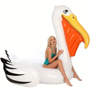 Giant Pelican Pool Rider PVC Inflatable Ride-On Swimming Pool Floats For Summer