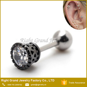 16g Cartílago Tragus Tachona Los Pendientes Del Oído Hélice Adelante Acero Quirúrgico Joyería Del Cuerpo - Product Image 1