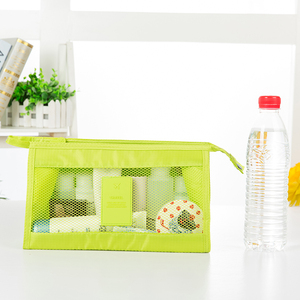Wholesale Fashionable Polyester Cosmetic Bag with Zipper Closure Clear Travel Mesh <strong>Make</strong> <strong>up</strong> <strong>Pouch</strong> - Product Image 2