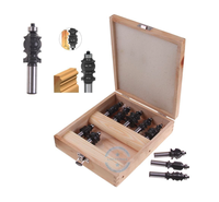 Kits012 10 Bit Architectural Moulage Routeur Bit Set - 1/2 "Shank Line Knife Woodworking Cutter Tenon Cutter pour le travail du bois