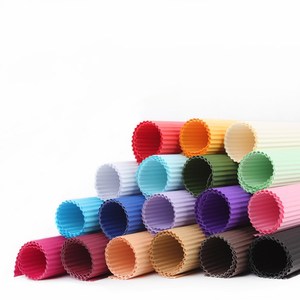 Pure Color Corrugated <strong>Paper</strong> Stretch Wrinkle <strong>Paper</strong> Bouquet <strong>Wrapping</strong> <strong>Paper</strong> - Product Image 3
