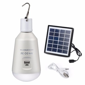 Năng Lượng Mặt Trời Bảng Điều Khiển Sạc 7W Khẩn Cấp Ánh Sáng Bóng Đèn SMD <span class=keywords><strong>LED</strong></span> Khẩn Cấp Ánh Sáng Thông Minh Dẫn Bóng Khẩn Cấp - Product Image 1