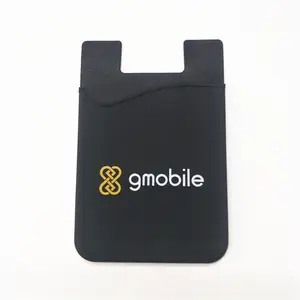 Petite commande qté cadeau articles nouveau cadeau promotion porte-carte de téléphone collant silicone avec impression logo