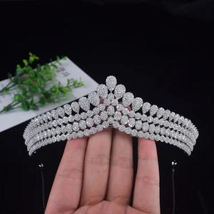 Tiara personalizada con diamantes de imitación y corona, material de corona y puente, venta al por mayor, 2019 - Product Image 2