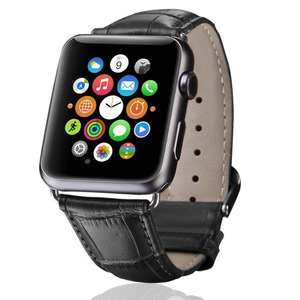 럭셔리 악어 정품 가죽 시계 스트랩 애플 시계 밴드 42MM 38MM 링크 팔찌 버클 벨트 iWatch 1/2/3/4