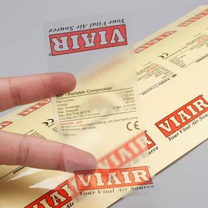 Pas cher Personnalisé Oem Feuille d'Or logo Imprimer <span class=keywords><strong>Autocollant</strong></span> <span class=keywords><strong>Transparent</strong></span> pour Verre - Product Image 5