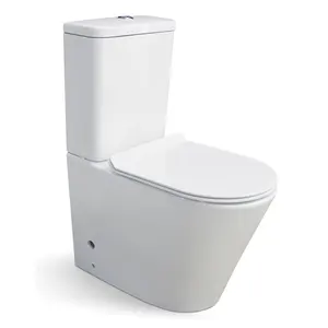 australian standard watermark/wels ce certificates floor mounted P-tarp 3L/4.5L washdown dual flush 2 piece rimless wc toilets