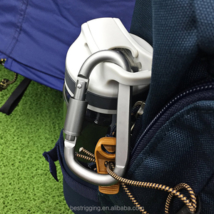 Aluminum D <strong>Ring</strong> Locking Carabiner Clip Camping <strong>Key</strong> Chain <strong>Screw</strong> <strong>Hook</strong> Carabiner Grey D Shape Super Strong Outdoor Aluminum 6061 - Product Image 4