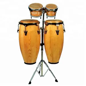 Juego de tambor de Conga Bongo de alta calidad, percusión de madera Popular, venta al por mayor de fábrica