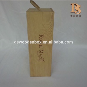 Bouteille de vin en bois verre paquet boîte-cadeau Gin <span class=keywords><strong>Tequila</strong></span> Champagne liqueur alcool trésor boîtes d'emballage - Product Image 4