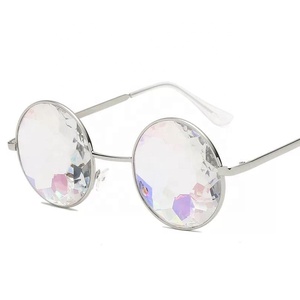 <span class=keywords><strong>Lunettes</strong></span> de soleil à facettes en métal, accessoires de décoration, verre Kaleidoscope, <span class=keywords><strong>lunettes</strong></span> de fête Cool, 1 pièce - Product Image 3