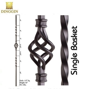 Hàng Rào Bộ Phận Trang Trí <span class=keywords><strong>Wrought</strong></span> Sắt Hành Tây Giỏ - Product Image 1