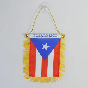 New Design Custom car side mirror flag cover customized car mirror cover flag puerto rico flag