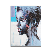 100% pintura africana personalizada para moças, arte abstrata de parede, tela com pinturas a óleo para decoração de casa
