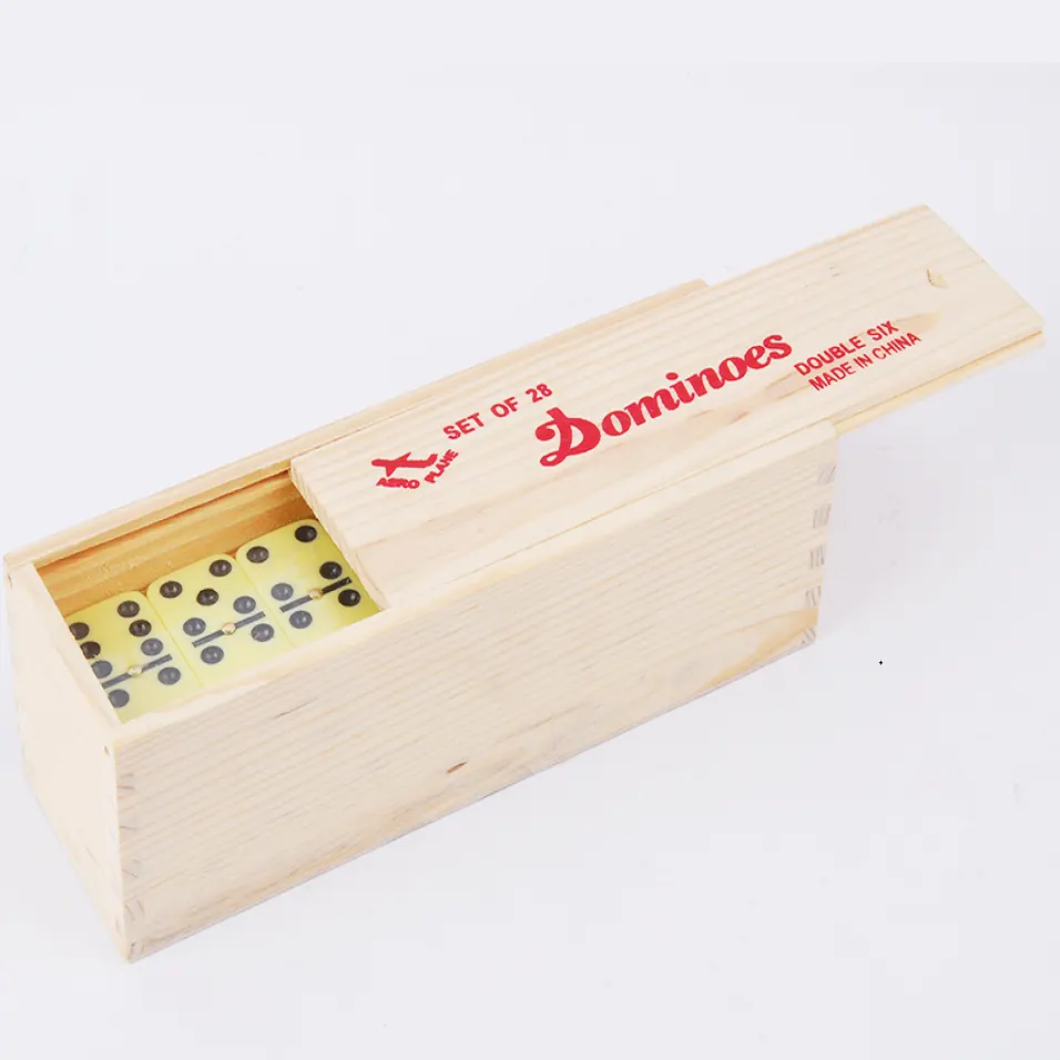 China fornecedor domino chips na caixa de madeira