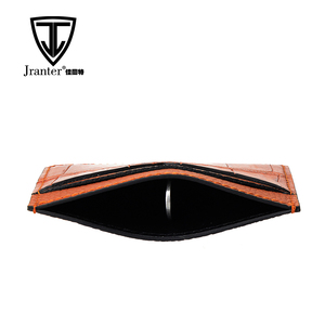 Para Hombre Logotipo Personalizado Portatarjetas de la Cartera de Tarjeta de Cuero de Lujo Del <span class=keywords><strong>Cocodrilo</strong></span> 100% <span class=keywords><strong>Nilo</strong></span> - Product Image 3