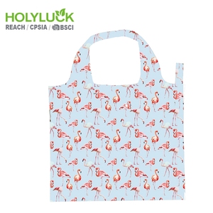 Custom comestibles Flamingo poliéster nylon plegable bolsa de compras <span class=keywords><strong>shopper</strong></span> - Product Image 3