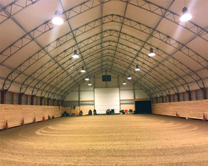 Không Thấm Nước PVC PVDF Độ Bền Kéo Vải Cấu Trúc Màng Lợp Cho Cưỡi Ngựa Arena - Product Image 6