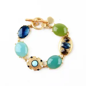 Women new arrived high quality fashion bracelets jewelry crystal resin acrylic gemstone bracelet