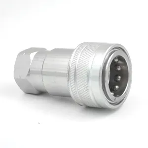 1/2 “NPT BSP 4000 psi 碳钢先锋式球头在插座和插头 ISO5675 液压缸端口快速连接