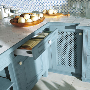 Mobili da <span class=keywords><strong>Cucina</strong></span> <span class=keywords><strong>Vintage</strong></span> in Legno Massello Stile Shaker Colore Scuro Completo di Armadietti - Product Image 6