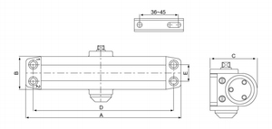 Pressa idraulica esoterica e chiudiporta regolabile - Product Image 3