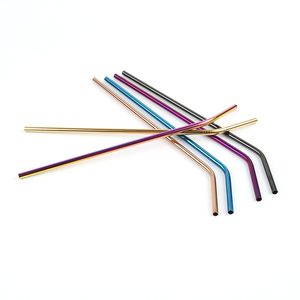 Hot!!! Stainless Steel rainbow Colored Metal <strong>Straws</strong> <strong>for</strong> <strong>Drinking</strong> - Product Image 2