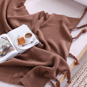 W5254 New Fashion <strong>Knit</strong> <strong>Throw</strong> Blanket Pattern <strong>Cable</strong> <strong>Knit</strong> <strong>Throw</strong> Tassel <strong>Throw</strong> Blanket - Product Image 3