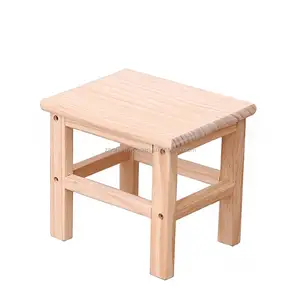 Fabriek aanbieding Houten Kleine Krukken voor Kids Solid Hard Hout Mini Kruk