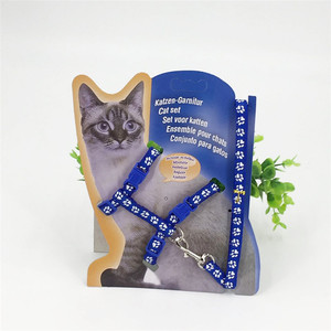 Multicolor de seguridad ajustable de nylon para mascotas gato arnés y una correa - Product Image 6